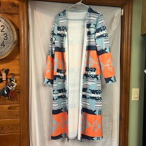 Women’s polyester maxi Duster jacket NWOT XL